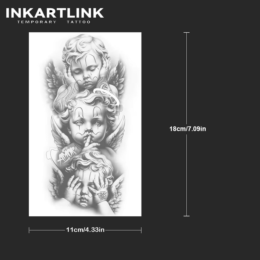 INKARTLINK Angel Herbal Juice Tattoo Aufkleber, Semi Permanent - Bild 4