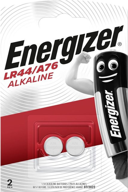 Energizer Alkaline Knopfzelle A76 LR44 2er Pack - Bild 1
