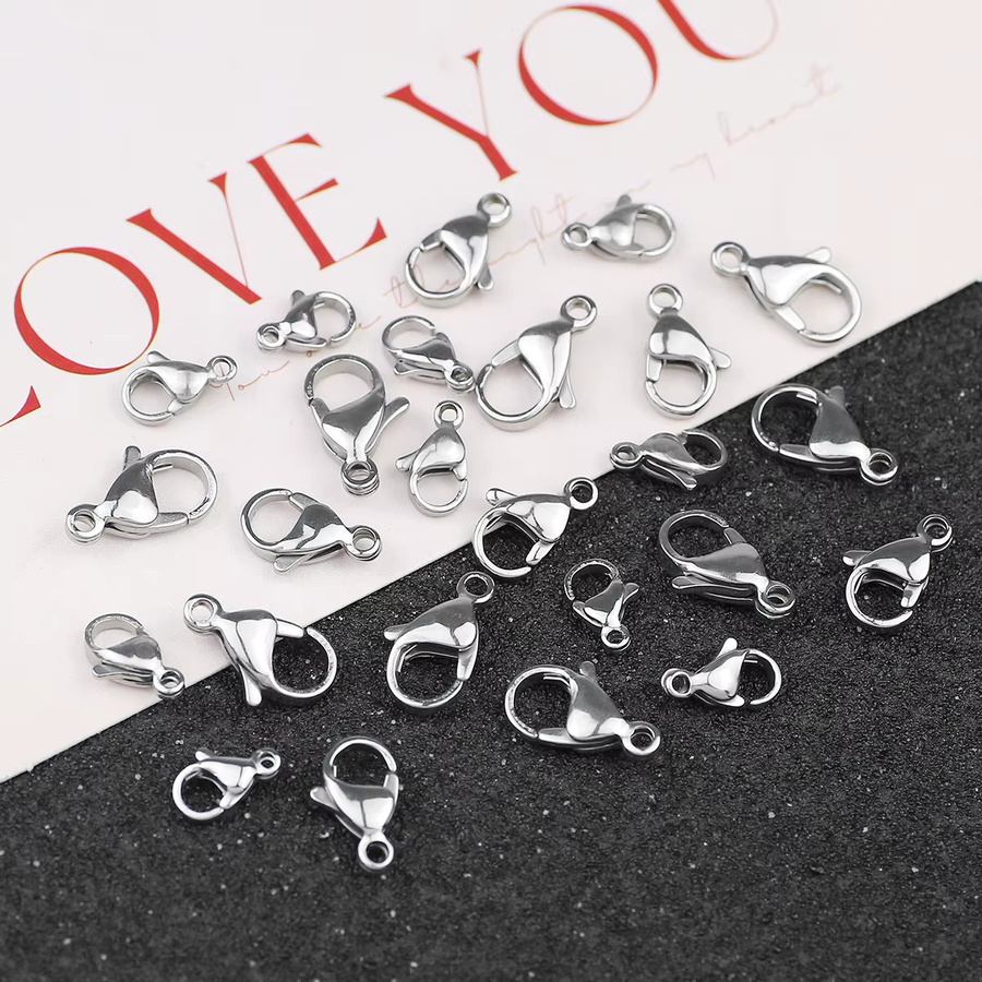 JHNBY Karabinerverschluss Edelstahl, Silber, Unisex - Bild 3