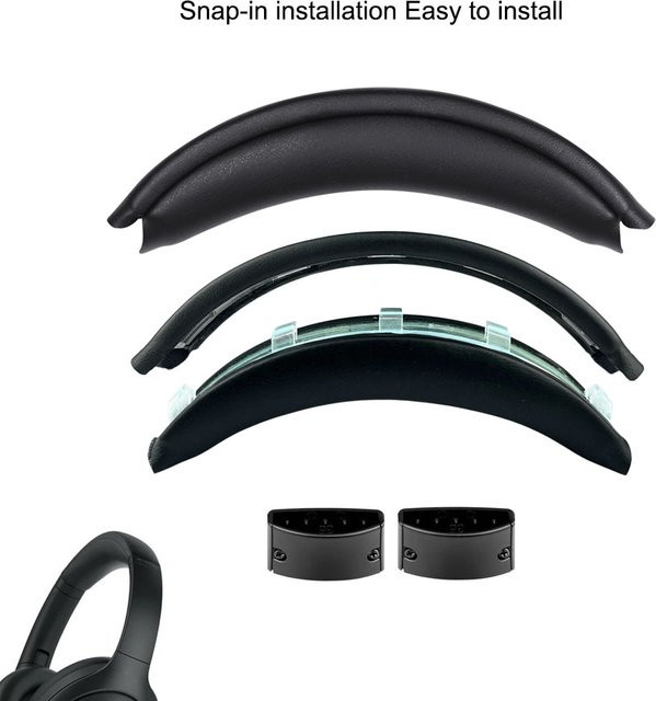 Ersatz-Kopfband und Ohrpolster-Set für Sony WH-1000XM3 Kopfhörer in Schwarz und Silber - Bild 1