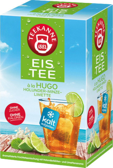 Teekanne Eistee à la Hugo Holunder Minze Limette, Früchtetee, Teebeutel, 41 g - Bild 1