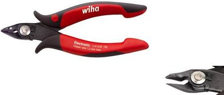 Wiha Seitenschneider Electronic für Elektronik- und Feinmechanik ohne Facette, Schwarz/Rot, Länge: 138 mm - Bild 2