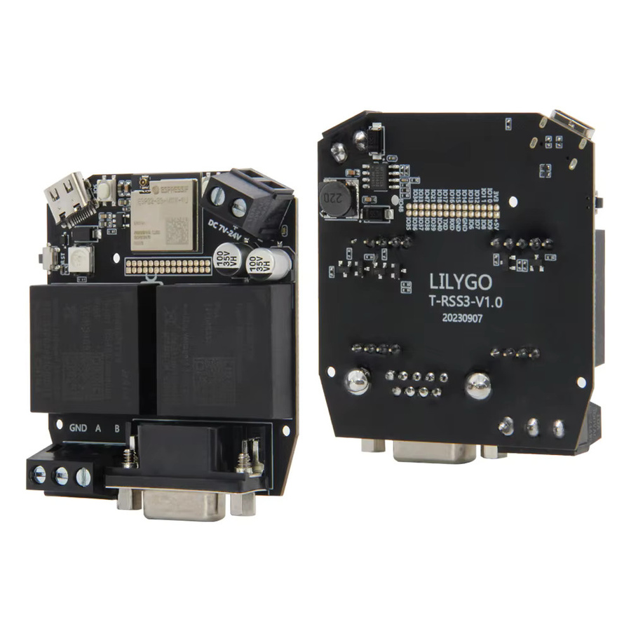 T-RSS3 ESP32-S3 Vollduplex-Hochgeschwindigkeits-Schaltkreismodul mit 5 V, WS2812, 8 MB Flash, RS232 und RS485 in Schwarz - Bild 2
