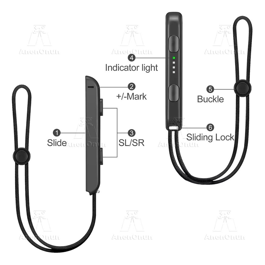 AnenOnun Handschlaufe für Nintendo Switch und Switch OLED Joycon in Schwarz - Bild 3