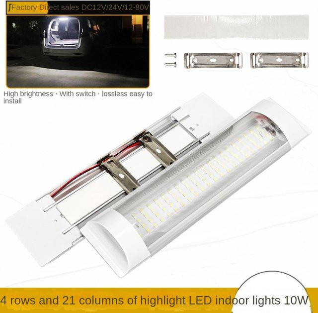 ADVENTURE KAILIN LED Leselicht mit 84 LEDs in Weiß für LKW, Wohnmobile und PKW - Bild 1