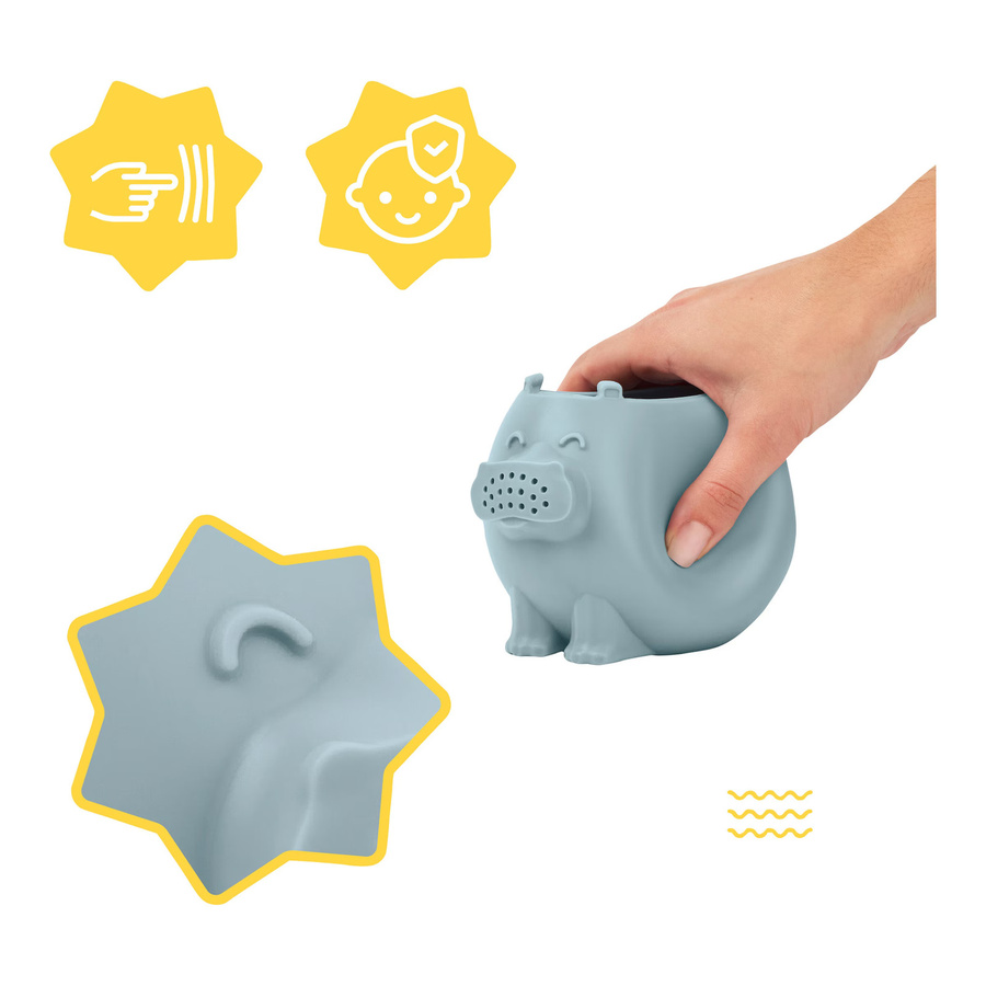 Badabulle Hippo Gießkanne, Badespielzeug, Silikon, ab 0 Jahre - Bild 3