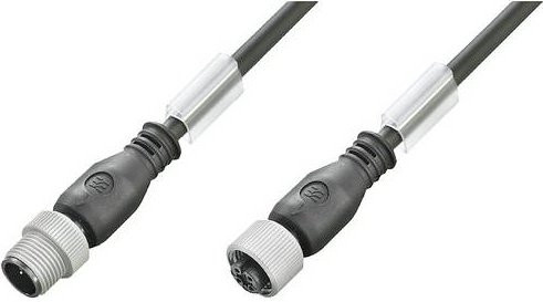 Weidmüller Sensor-Aktor-Anschlussleitung M12 Stecker, 4-polig, schwarz, Länge: 6,00 m - Bild 1