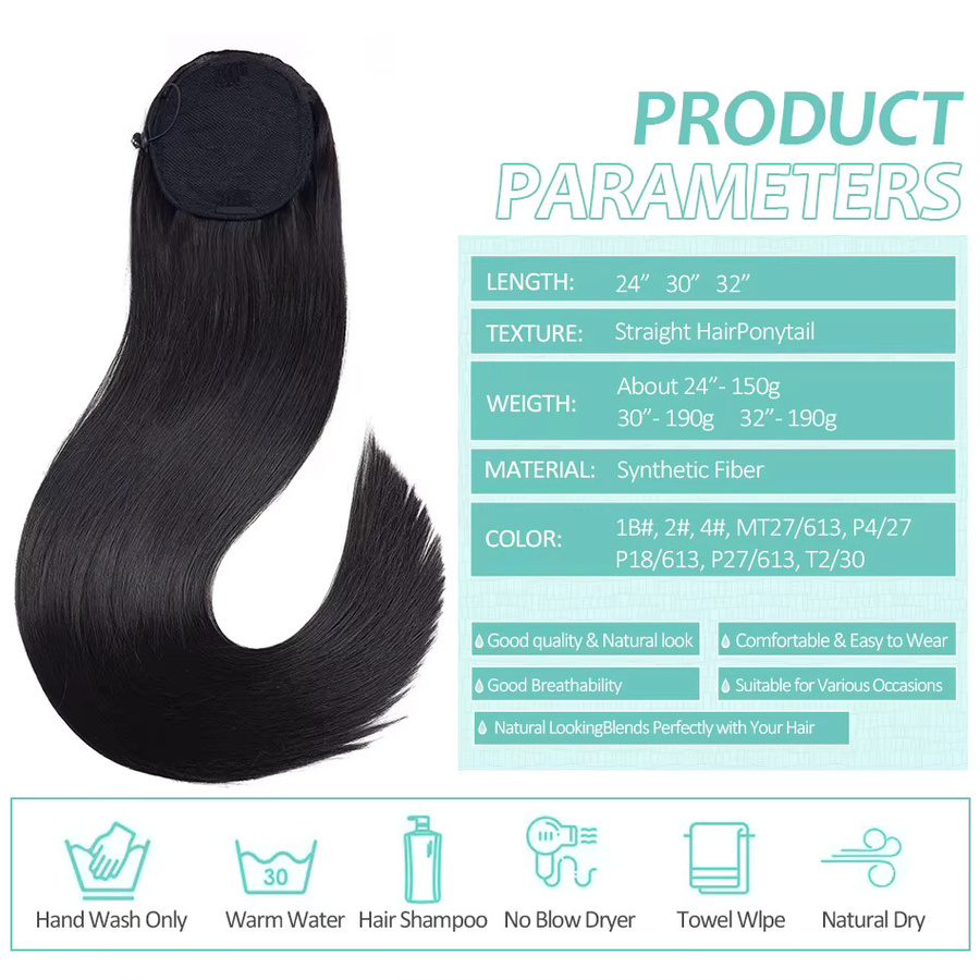 BOOMING Clip-in-Haarverlängerung Pferdeschwanz, 32 Zoll, Damen - Bild 1