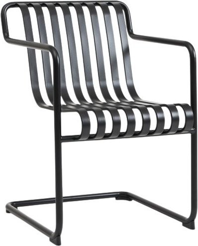 HAY Palissade Cantilever Dining Armlehnenstuhl aus pulverbeschichtetem Stahl in Schwarz - Bild 1