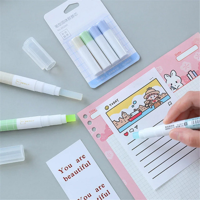 Bunter geleeartiger Klebestift für kreative DIY-Projekte und Bürobedarf, schnell trocknend, Mehrfarbig - Bild 1
