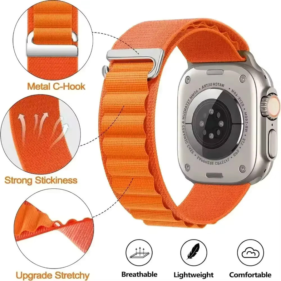 Apple Uhrenarmband Alpine Loop, Textil/NATO, Grün - Bild 4