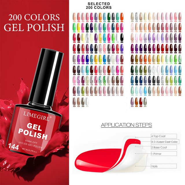 LIMEGIRL Gel-Nagellack, C01-059, 8 ml, glänzend - Bild 1