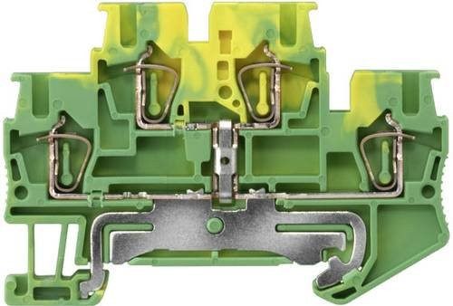Siemens Doppelstock-Schutzleiterklemme 8WH20200CF07 mit Federzuganschluss in Grün-Gelb, 50 Stück - Bild 1