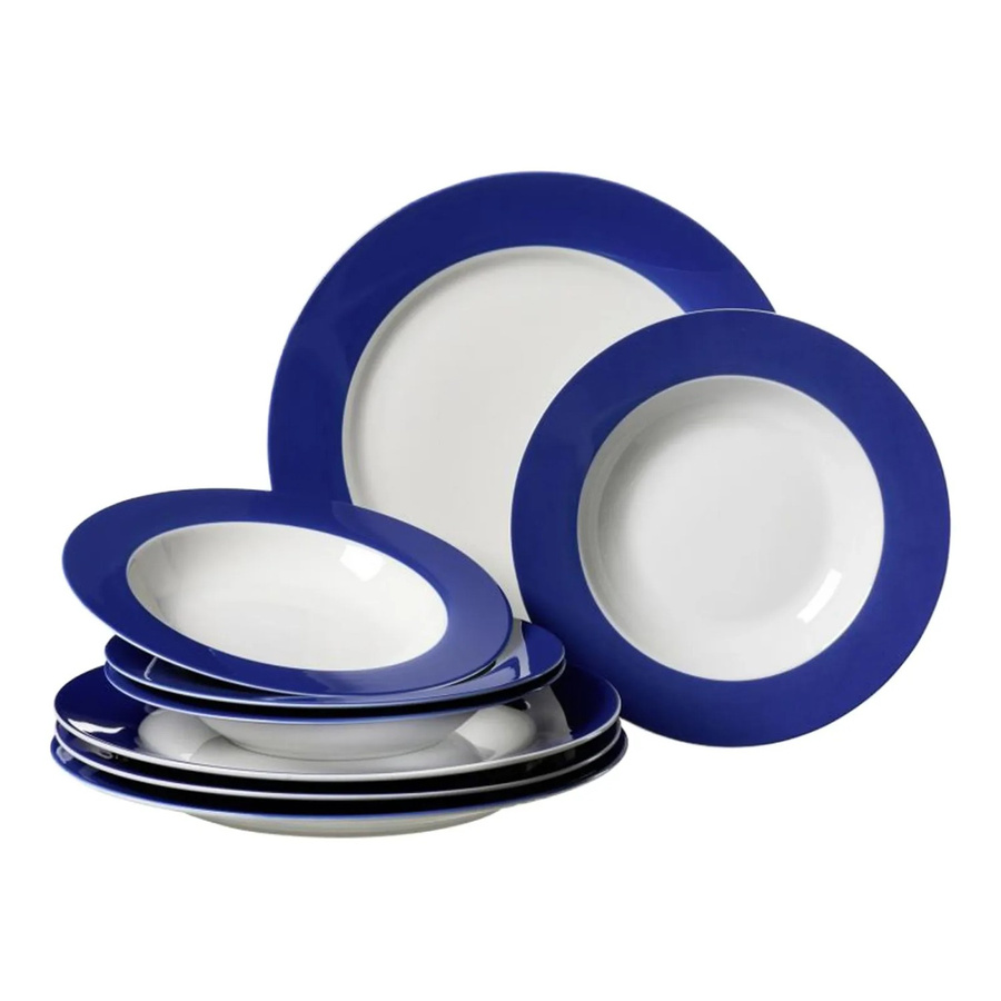 Ritzenhoff & Breker Tafelservice Doppio 8-teilig aus Porzellan in Blau/Multicolor - Bild 2