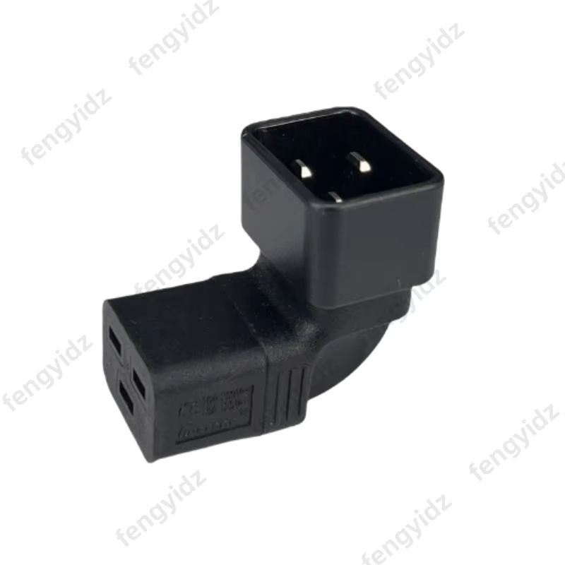 fengyidz Netzteil-Adapter IEC 320 C20 auf C19 rechtwinklig, 16 A/250 V, Schwarz - Bild 4