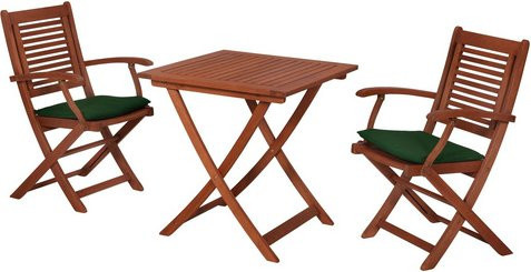 MERXX Balkonset Cordoba aus Eukalyptusholz, 3-teilig, braun - Bild 1