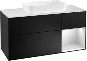 V&B Waschtischunterschrank Finion in Weiß und Blau lackiert, Breite: 120 cm, Tiefe: 50,1 cm, Höhe: 50,1 cm - Bild 1