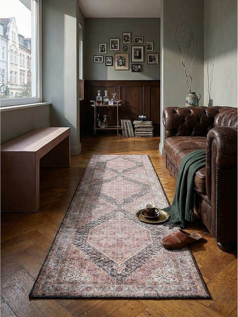 Läufer Orient Kadima Design von HURST in Rosa, B/T: 60 x 230 cm, strapazierfähig und pflegeleicht - Bild 1