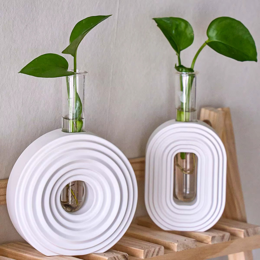 UDOCOOL Ovale Streifen-Silikonform für DIY Hydrokultur-Blumentöpfe in Transparent - Bild 2