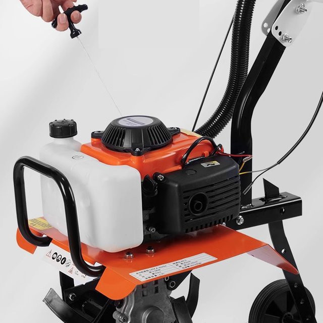 KOTUMY Benzin-Mini-Bodenfräse mit 4-Takt-Motor in Orange - Bild 1
