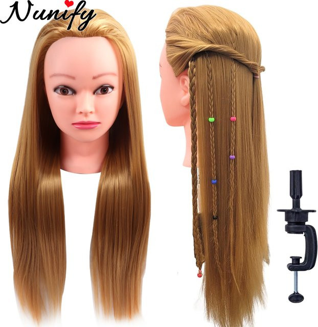 Nunify Styling-Puppenkopf mit langem Kunsthaar, Unisex - Bild 1
