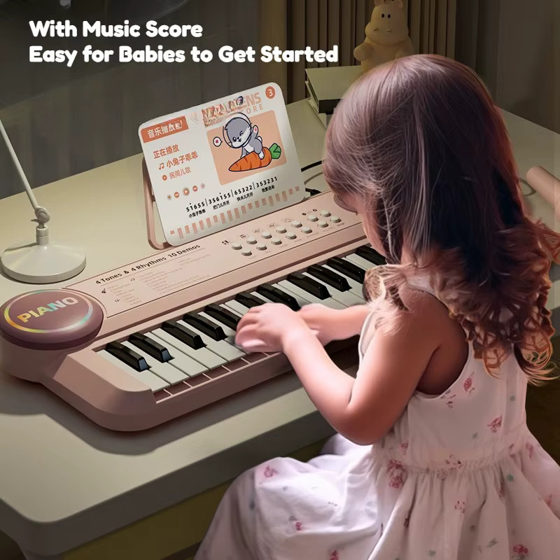MYGVN Klaviertastatur, Musikspielzeug mit Mikrofon, ab 3 Jahre - Bild 3