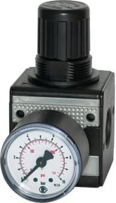 Riegler Präzisionsdruckregler multifix BG 3 in Schwarz, Anschluss G 1/2, Druckbereich 0,1 - 3 bar - Bild 1