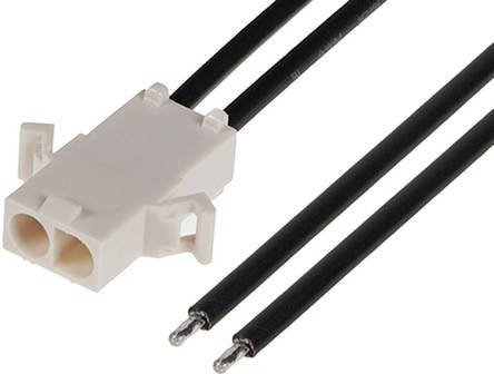 Molex Buchsengehäuse-Kabel in Weiß mit 2 Polen - Bild 1