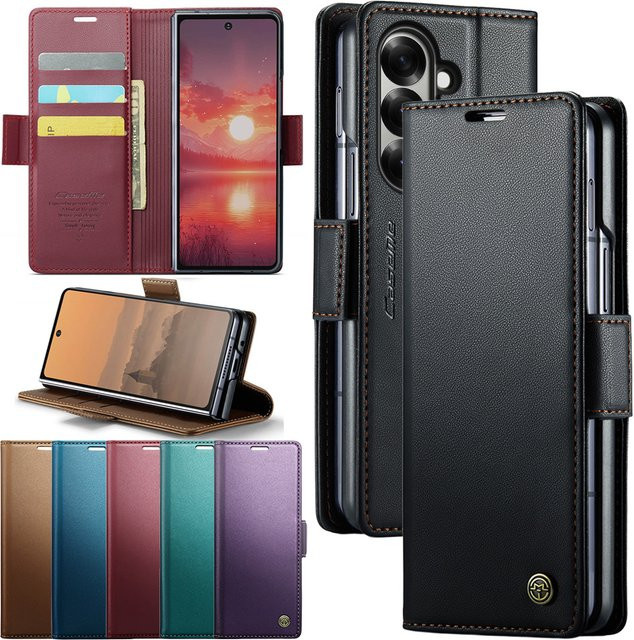 Samsung Flip-Hülle für Galaxy Z Fold 8 Ultra 6 5 4 Fold7 Fold6 Fold5 mit Kartenfächern und Standfunktion in Purple - Bild 1