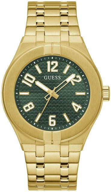 Guess Armbanduhr Escape, Quarz, Edelstahl, Grün, 44 mm, Herren - Bild 1