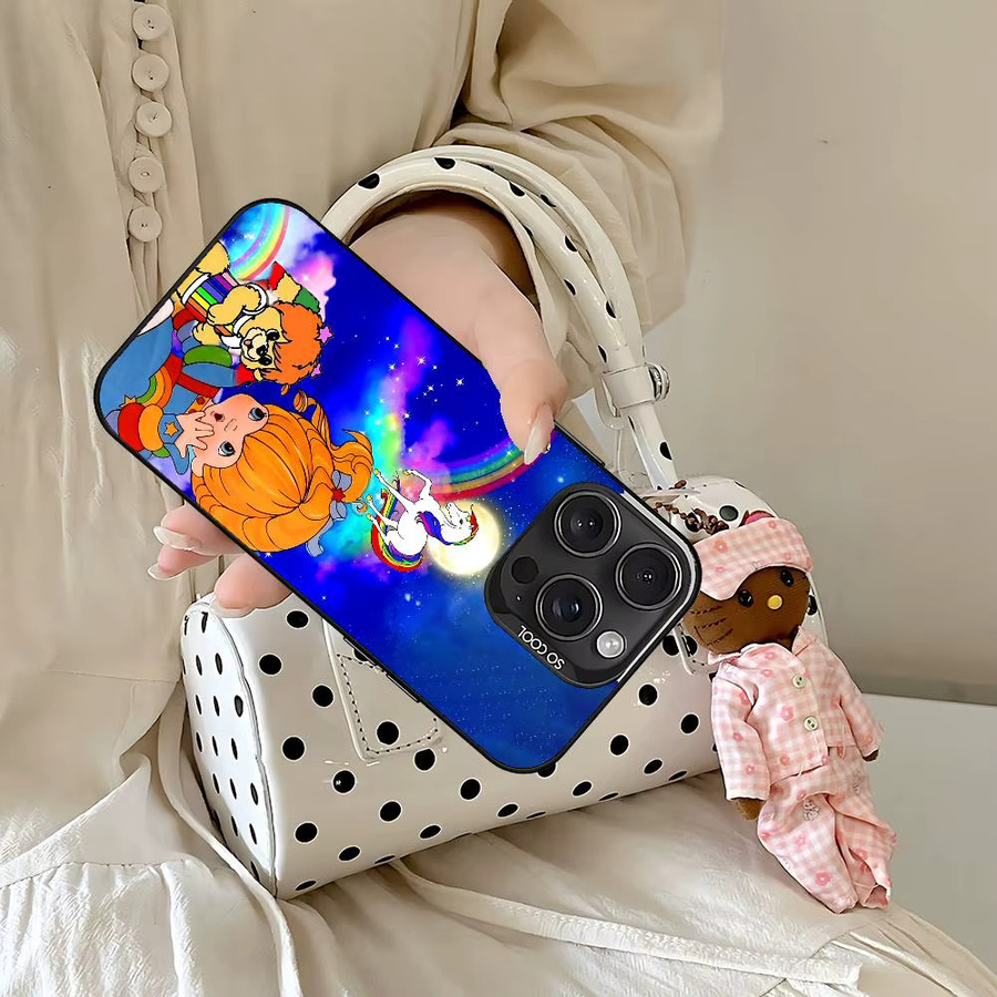 Bunte Cartoon R-Rainbow Brite Handyhülle für iPhone 17 16 15 14 13 12 11 Pro Max Plus Mini 8 7 - Bild 3