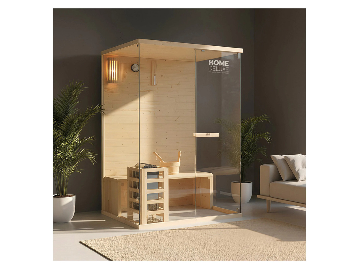 HOME DELUXE Traditionelle Finnische Sauna ARUNA M in Braun - Bild 2