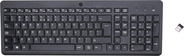 HP 220 Wireless-Tastatur in Schwarz mit Membran-Tasten und QWERTY International Layout - Bild 1