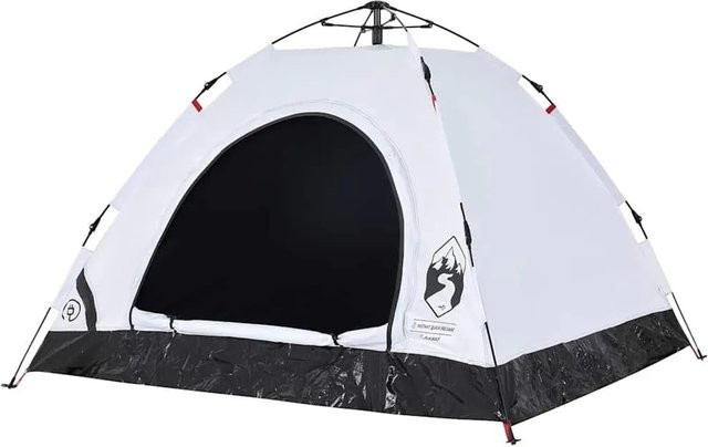 vidaXL Campingzelt für 3 Personen in Weiß mit Verdunkelungsstoff und Quick-Release-System - Bild 1