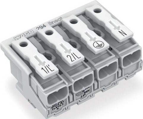 WAGO Leuchtenklemme 294-8094/4025-000 flexibel und starr in Weiß, 500 Stück - Bild 1