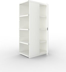 META Schrankmodul CLIP 150 Flügeltürenschrank in Lichtgrau mit 5 Böden, H x B x T: 200 x 100 x 60 cm - Bild 1