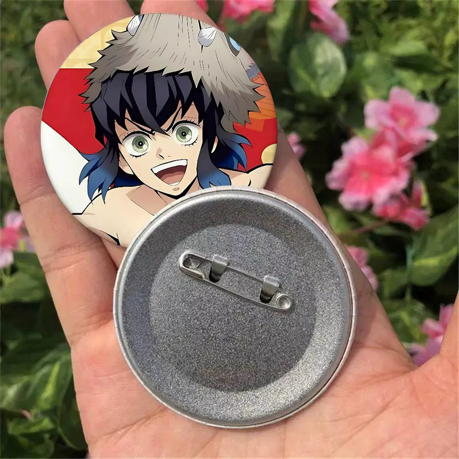 I-Inosuke Hashibira Abzeichen, Runde Cosplay-Pins, Brosche - Bild 3