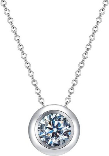YIRAN Jewelry Halskette, 925 Silber, Moissanit Diamant, Damen, 45cm - Bild 1