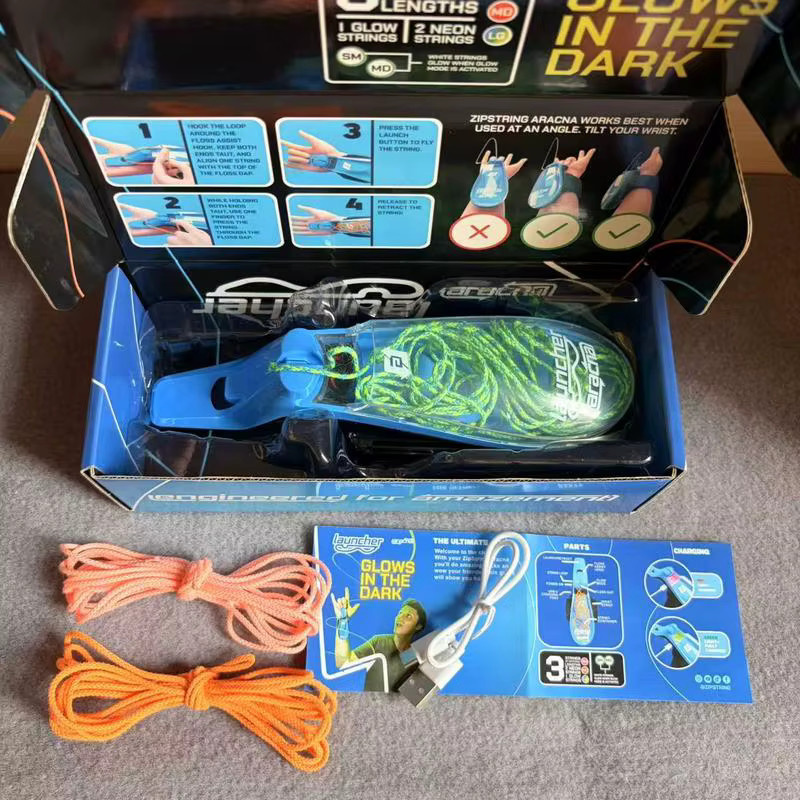 Laracna Zipstring Rope Launcher, Elektrische Schleuder, automatisch einziehbar, leuchtet im Dunkeln - Bild 6