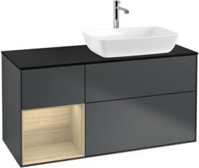 V&B Waschtischunterschrank Finion in Mattblau lackiert, Breite: 120 cm, Tiefe: 50,1 cm, Höhe: 50,1 cm - Bild 1