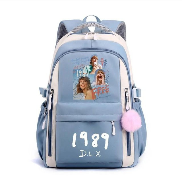3-teiliges Schulrucksack-Set in Blau aus Oxford-Stoff mit Schultasche und Federmäppchen - Bild 1