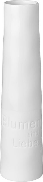 Weiße Keramikvase von Räder in runder Form für den Tisch, Höhe: 20,0 cm, Breite: 20,0 cm, Tiefe: 4,0 cm - Bild 1