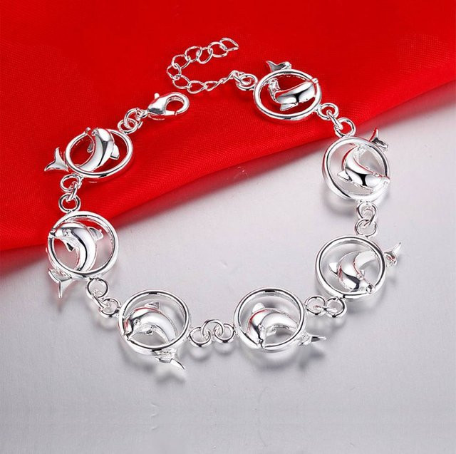 SAY Armband, 925 Silber, Delfin-Motiv, Unisex - Bild 1