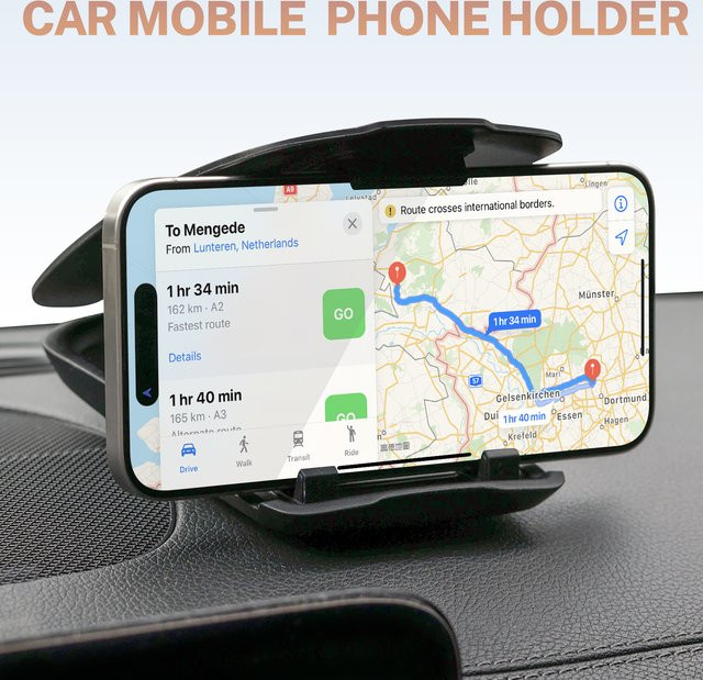 Universeller faltbarer Auto-Armaturenbrett-Telefonhalter in Schwarz für iPhone und Samsung Mobiltelefone - Bild 1