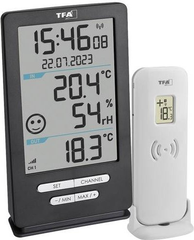 TFA Dostmann Funk-Thermometer XENA HOME Digital in Anthrazit - Bild 1