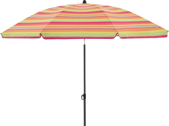 Balkonschirm Derby COMO Durchmesser: 165 cm, Farbe: Orange-Mix, mit Handöffner und UV 50+ Schutz - Bild 1