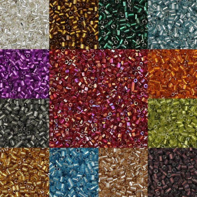 BTFBES Perlen, tschechisches Glas, Silberfarbe, 2 mm - Bild 1