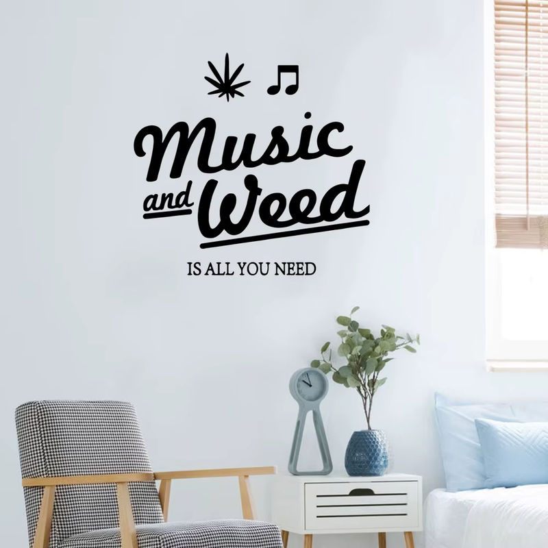 1pcbeauty DIY Wandtattoo Musik Wanda Abnehmbarer Wandaufkleber in Schwarz mit abstraktem Design für deine Schlafzimmer Dekoration - Bild 2
