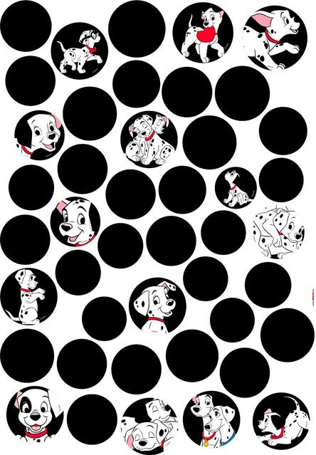 Komar Deko-Sticker 101 Dalmatiner Dots in Bunt, Breite: 50 cm, Höhe: 70 cm - Bild 1