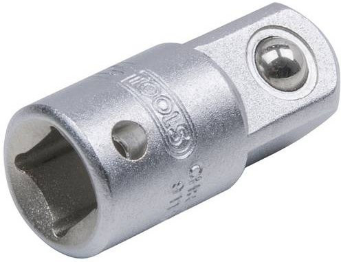KS Tools Steckschlüssel-Vergrößerungsadapter 1/4 Zoll Innenaufnahme x 3/8 Zoll Außenaufnahme in Silber - Bild 1